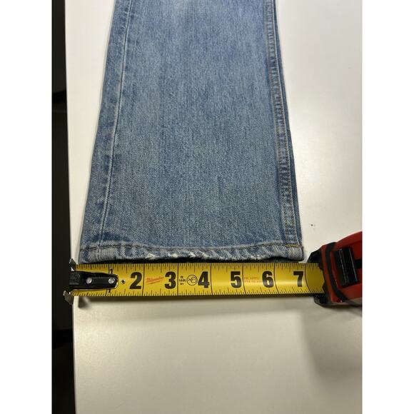 Levi’s 505 Orange Tab Jeans Men’s 32x27 Straight Leg Y2K Blue Denim Classic Fit - Picture 16 of 16